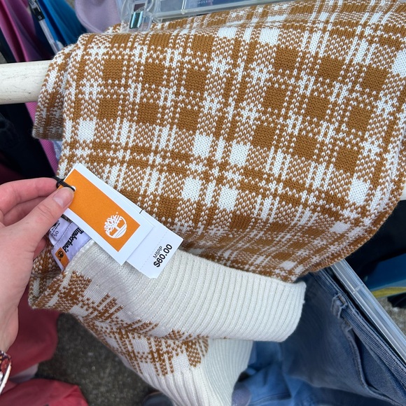 🐆3/$15 NWT Timberland plaid scarf 🧡 - Picture 2 of 2